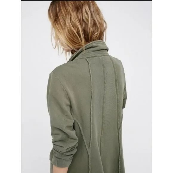 Free People Effortless Knit Jacket Green size small - Picture 2 of 10